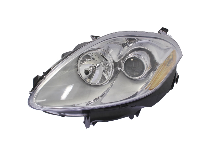 Lampa frontala Stanga DEPO halogen 2*H1/PY24W/W5W electric motor FIAT BRAVO II 01.06-12.07 cromat galben