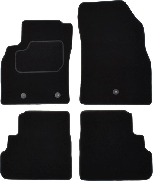 Covoras podea textil MAMMOOTH velours negru 4 buc fata spate compatibil OPEL KARL 01.15-03.18 Sedan