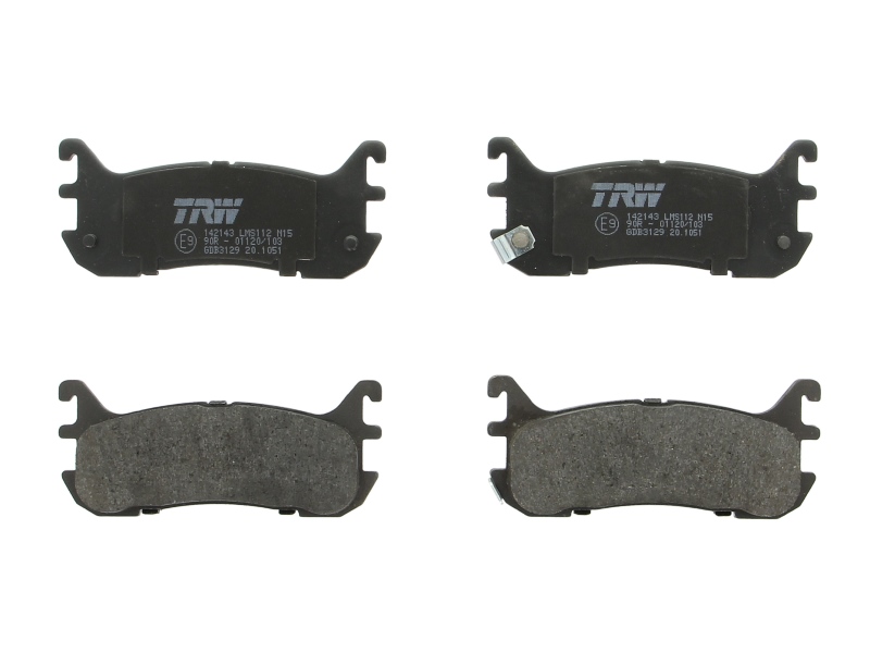 Set placute frana spate TRW AUTOMOTIVE Ford USA Escort Mazda 323 F V MX-5 I II 1.5-2.0 05.90-10.05 43x102.1x13 mm