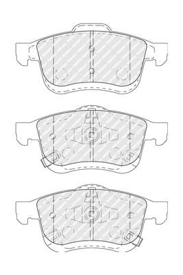 Set placute frana Fata FIAT 500L 1.4/1.4LPG/1.6D FERODO Inaltime 71.5 mm Latime 155.5 mm Grosime 20.2 mm Senzor uzura Da