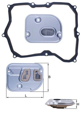 Filtru hidraulic cutie viteze automata KNECHT AUDI Q3 VW PASSAT B6 TIGUAN 1.4-3.6 Inaltime 29.5mm Lungime 163.6mm Latime 126.0mm