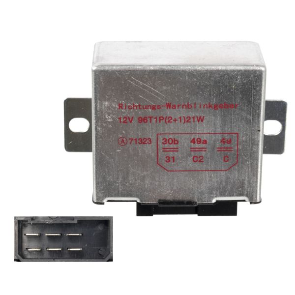 Modul semnalizare FEBI intrerupator indicator trafic 12V 6 pini compatibil MERCEDES O 303 O 307 T2/L 01.72-12.95