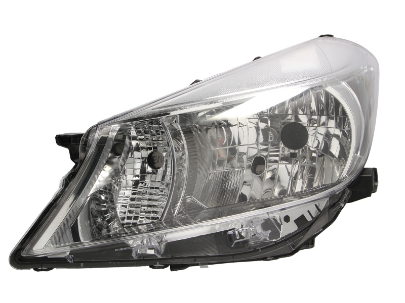 Far Stanga DEPO Lampa Frontala H4 Electric Fara Motoras Negru Transparent Toyota Yaris Hatchback