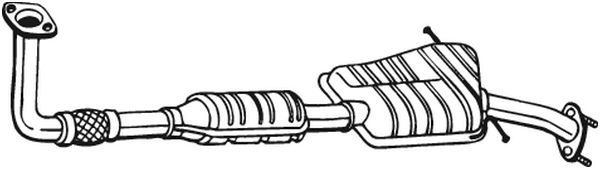 Convertor catalitic BOSAL Hyundai Santa Fé I 2.0D 04.01-03.06 Diesel Plat Montaj Da Capacitate motor 2000cm³