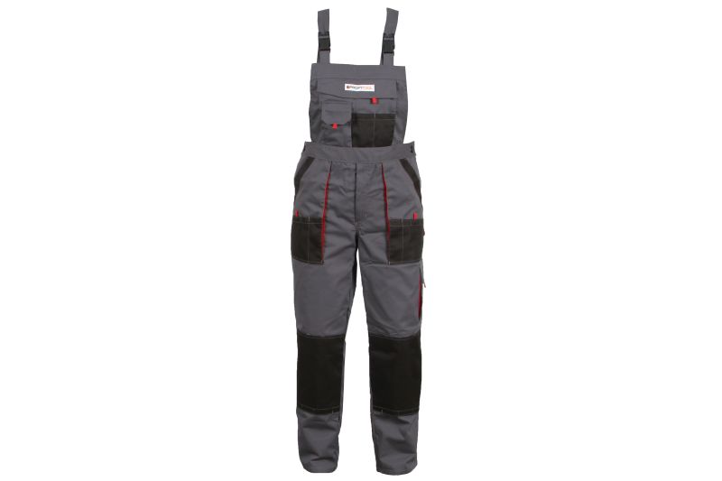 Pantaloni Salopete Gri Marime L Imbracaminte Protectie Lucru PROFITOOL Gramaj 280g/m²