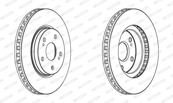 Set discuri frana fata ventilate 296mm 5 gauri potrivire Lexus IS C IS II IS III Toyota Crown Mark X I II 2.2D-3.0 09.03-