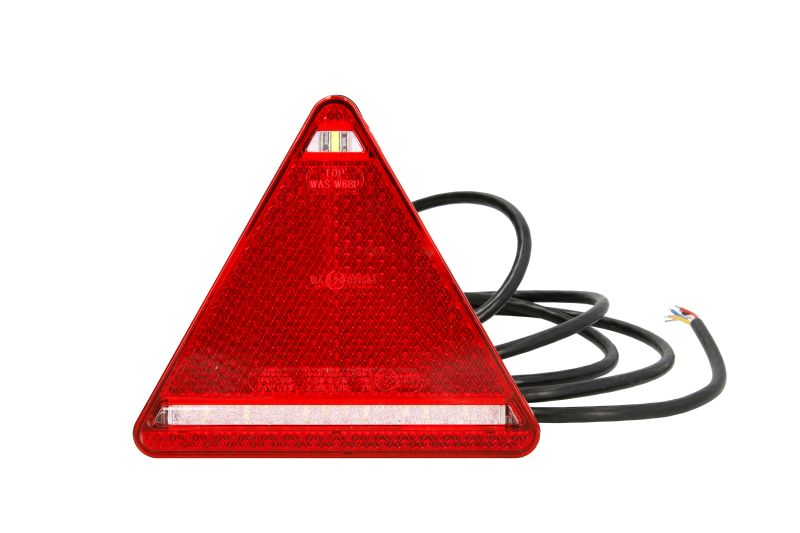 Stopuri spate LED triunghiular dreapta 12-24V rosu pentru montare spate lampa WAS