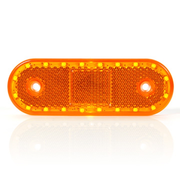 Lumina de clarificare LED portocaliu 12/24V înălțime 40mm lățime 114mm WAS dreapta/stânga