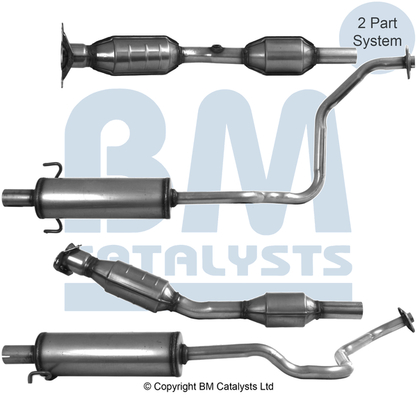 Convertor catalitic EURO 4 Toyota Prius 1.5H 09.03-12.09 BM CATALYSTS Runda Benzina Kit montare Da