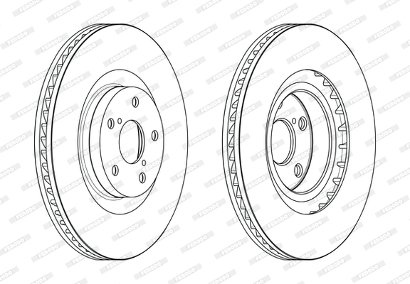 Disc Frana FERODO Fata Dreapta LEXUS GS 3.5 08.05-11.11 Ventilat 334mm 5 Gauri 62mm 114.3mm 30mm Grosime