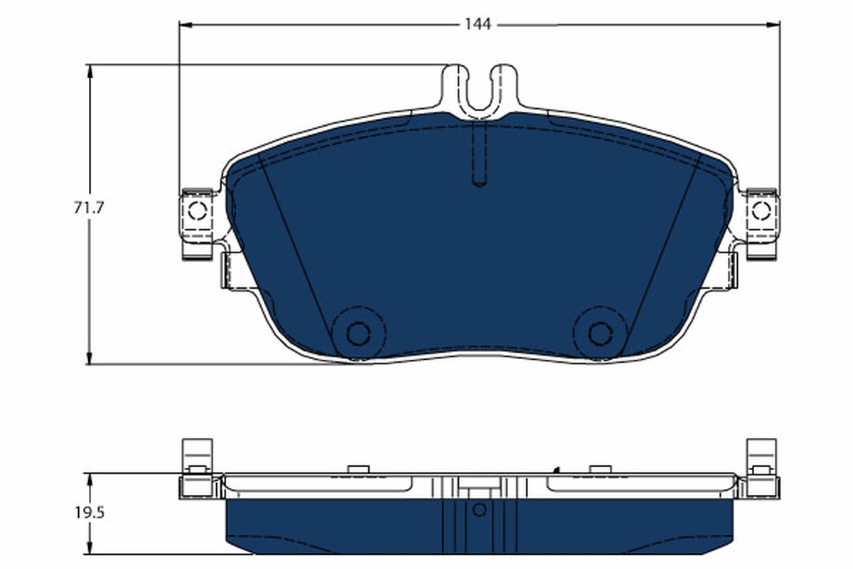 Set Placute Frana Disc TRW Automotive Fata Mercedes-Benz B Sports Tourer GLA 71.7mm Inaltime 144.0mm Latime 18.5mm Grosime