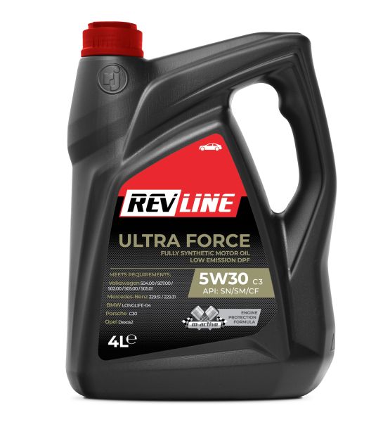 Ulei de motor RWJ ULTRA FORCE 5W30 4L API CF SM SN ACEA C3 BMW LL-04 GM DEXOS 2 MB 229.31 229.51 PORSCHE C30 VW 502.00 504.00 505.00 505.01 507.00