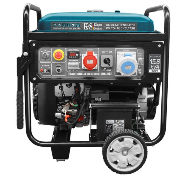 Generator K&S 188,50kg 230V/400V 11.5kW/12.5kW 1/3 faze benzina 22A/48A 72dB 22HP electric 55l rezervor