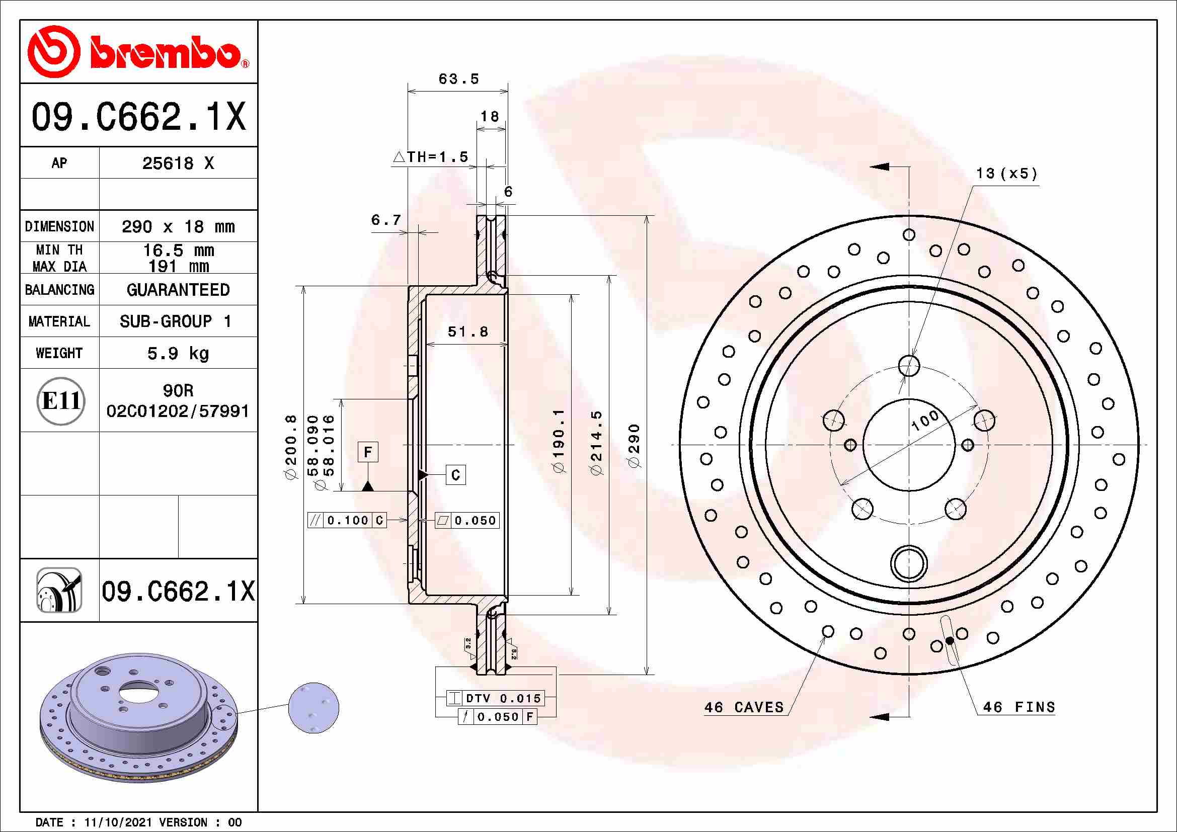 Disc frana BREMBO