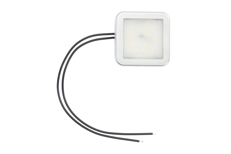 Lumina de clarificare WAS LED alb 12/24V cadru cromat inaltime 54mm latime 54mm adancime 8mm lungime cablu 240mm montaj suprafata