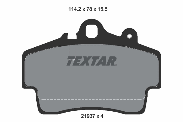 Set placute frana Fata TEXTAR Porsche Boxster Cayman 2.5/2.7 09.96-12.09 78mm 114.2mm 15.5mm Senzor uzura Da