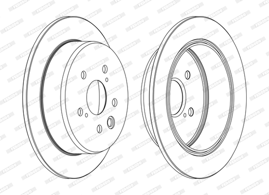 Set discuri frana spate dreapta/stanga 291mm 5 gauri 62mm centrare 10mm grosime Lexus IS II Toyota Crown Mark X 2.2D/2.5/3.0 09.03-