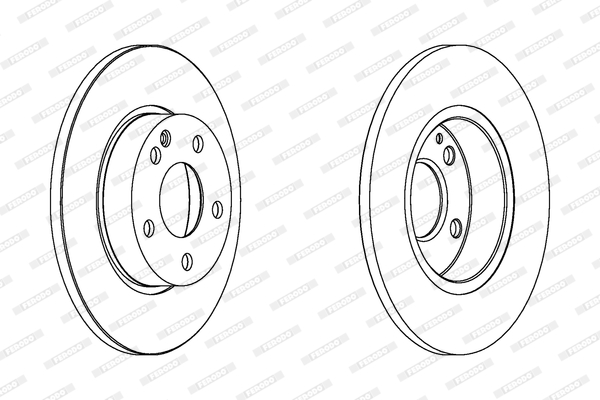 Set Discuri Frana FERODO Fata Mercedes A W169 1.5/2.0D 09.04-06.12 Diametru 276mm Grosime 12mm 5 Gauri Dreapta/Stanga