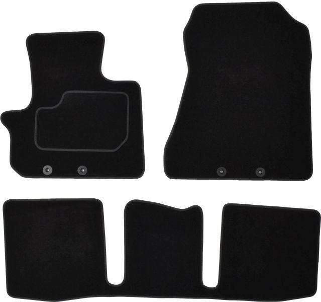 Covorase podea textile velours negru fata spate set 3 buc TOYOTA IQ 01.09-12.15 Sedan MAMMOOTH