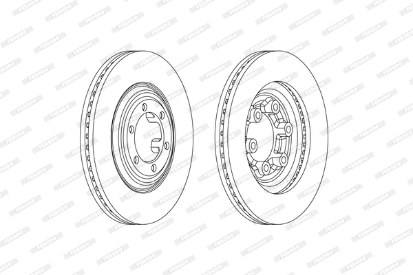 Set discuri frana ventilate 2 buc Fata Dreapta/Stanga ISUZU D-MAX II 2.5D 06.12- Diametru exterior 300 mm Grosime 27 mm 6 gauri