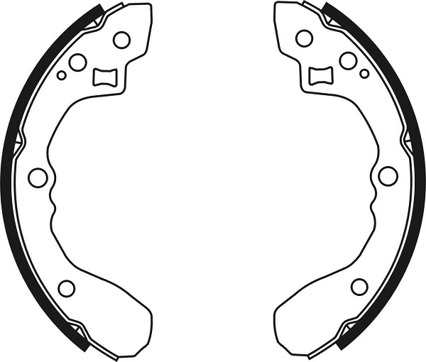 Set saboti frana ABE KIA RIO 1.3/1.5 08.00-02.05 Diametru 200 mm Latime 25 mm Spate Puntea spate Cu garnituri Cu acoperire