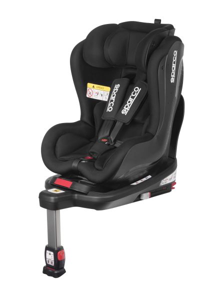 Scaun copil SPARCO SK500 ECE R129 I-SIZE 0-18 kg Negru poliester perforat plastic otel inoxidabil ISOFIX baza suport stabilizator