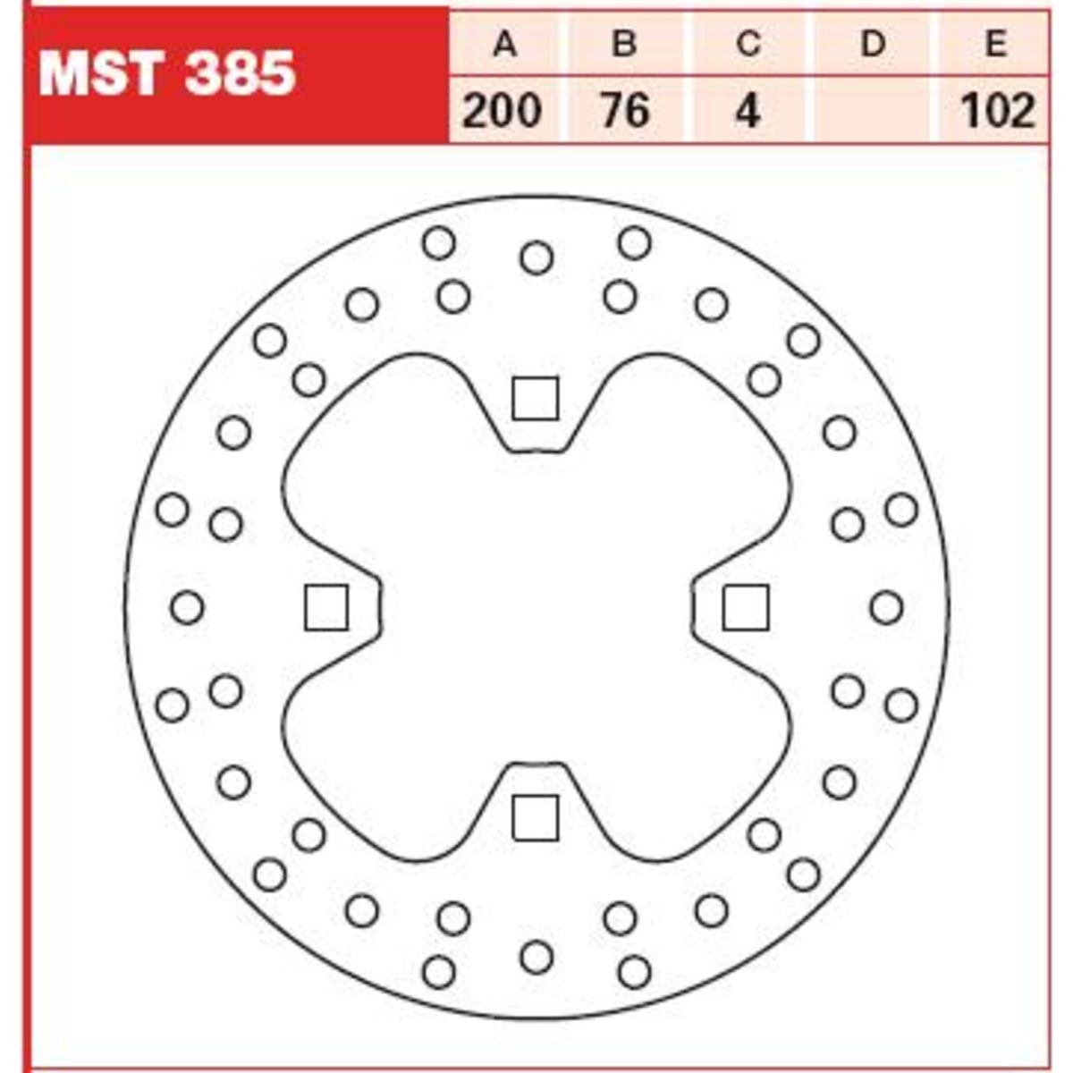 Disque de frein TRW MST385, 1 pièce