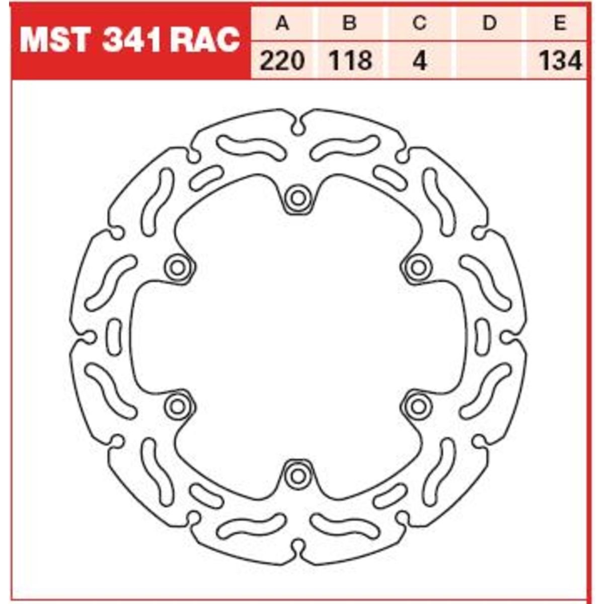 Disque de frein TRW MST341, 1 pièce