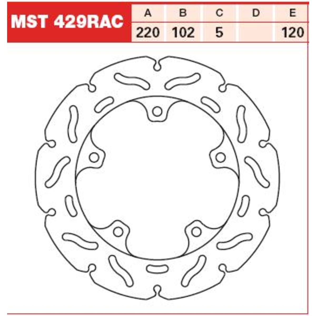 Bremsscheibe TRW MST429RAC, 1 Stück