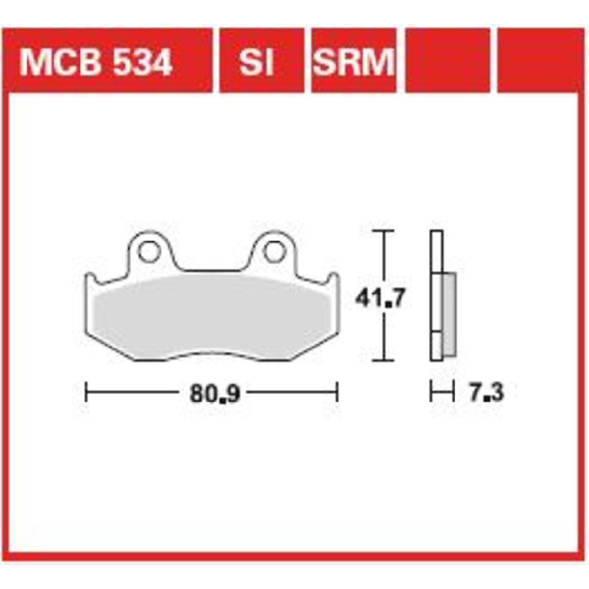 Bremsbelagsatz TRW MCB534SRM