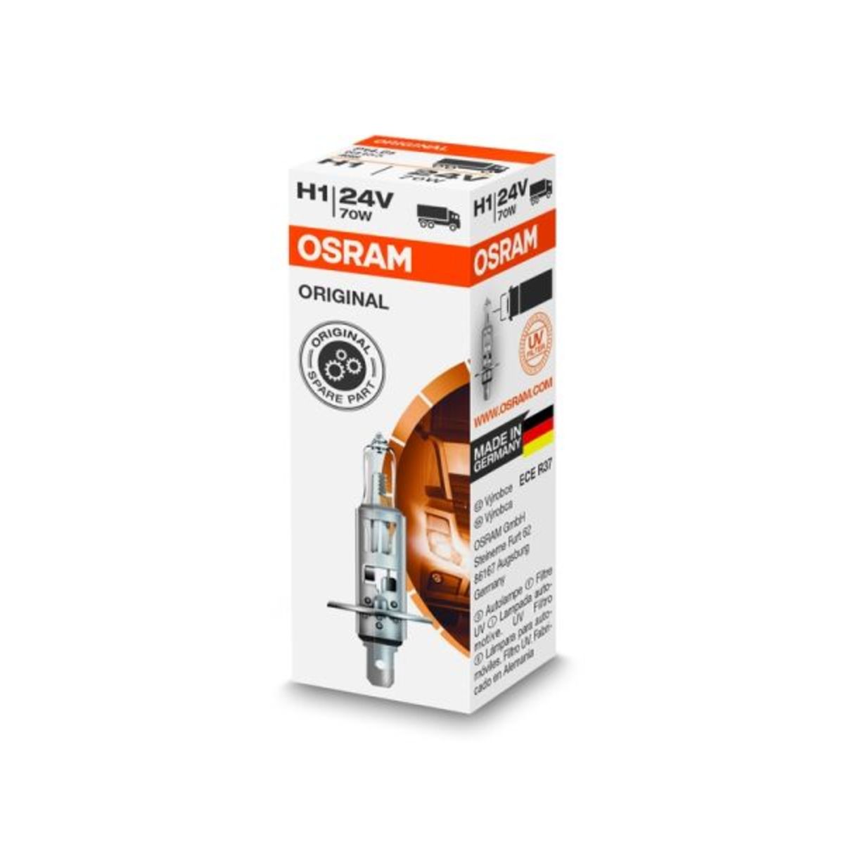 4 Lampadine H1 24V 70W P14.5s OSRAM ORIGINAL Adatte Per Diverse Auto - Immagine 10