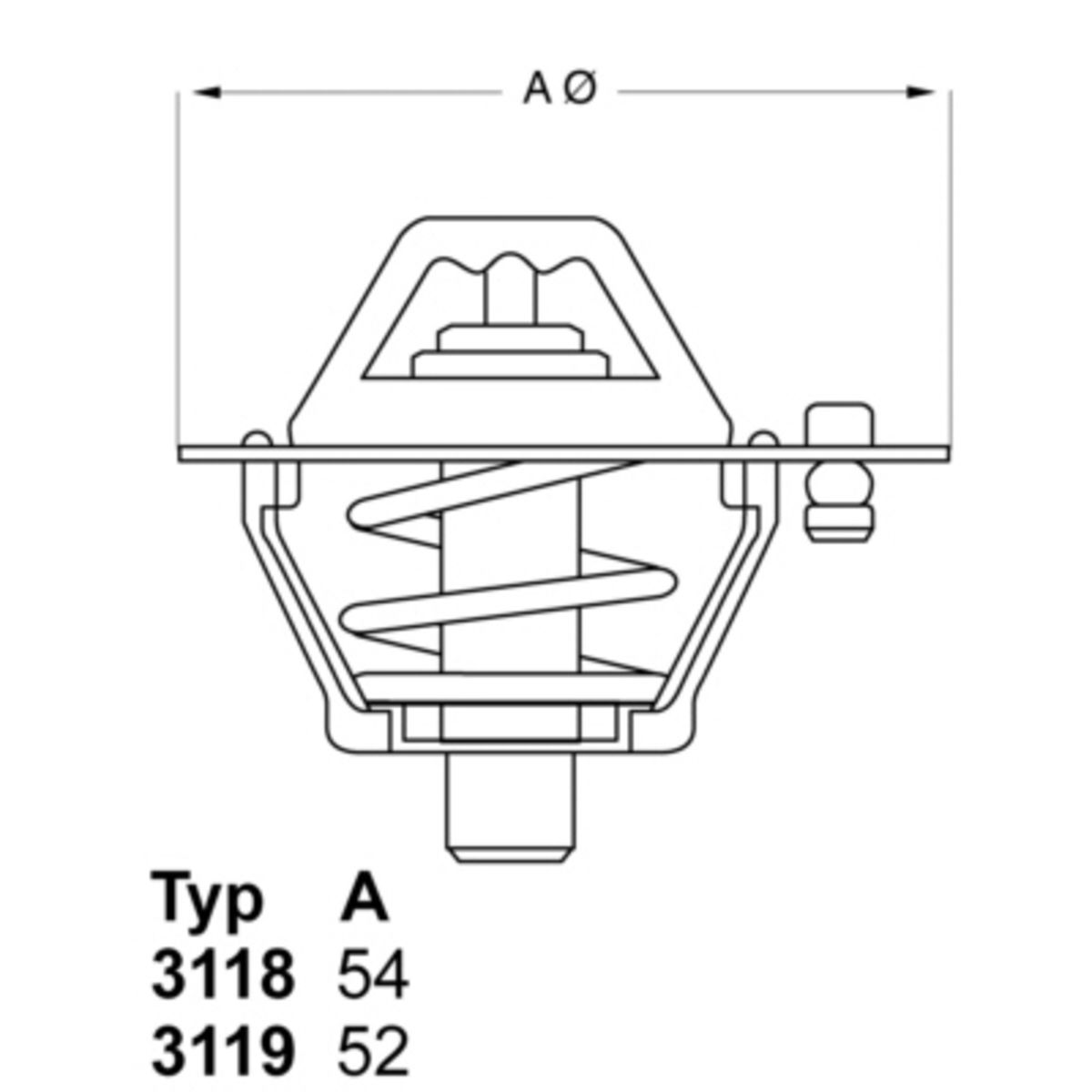 Thermostat, Kühlmittel WAHLER 3119.82