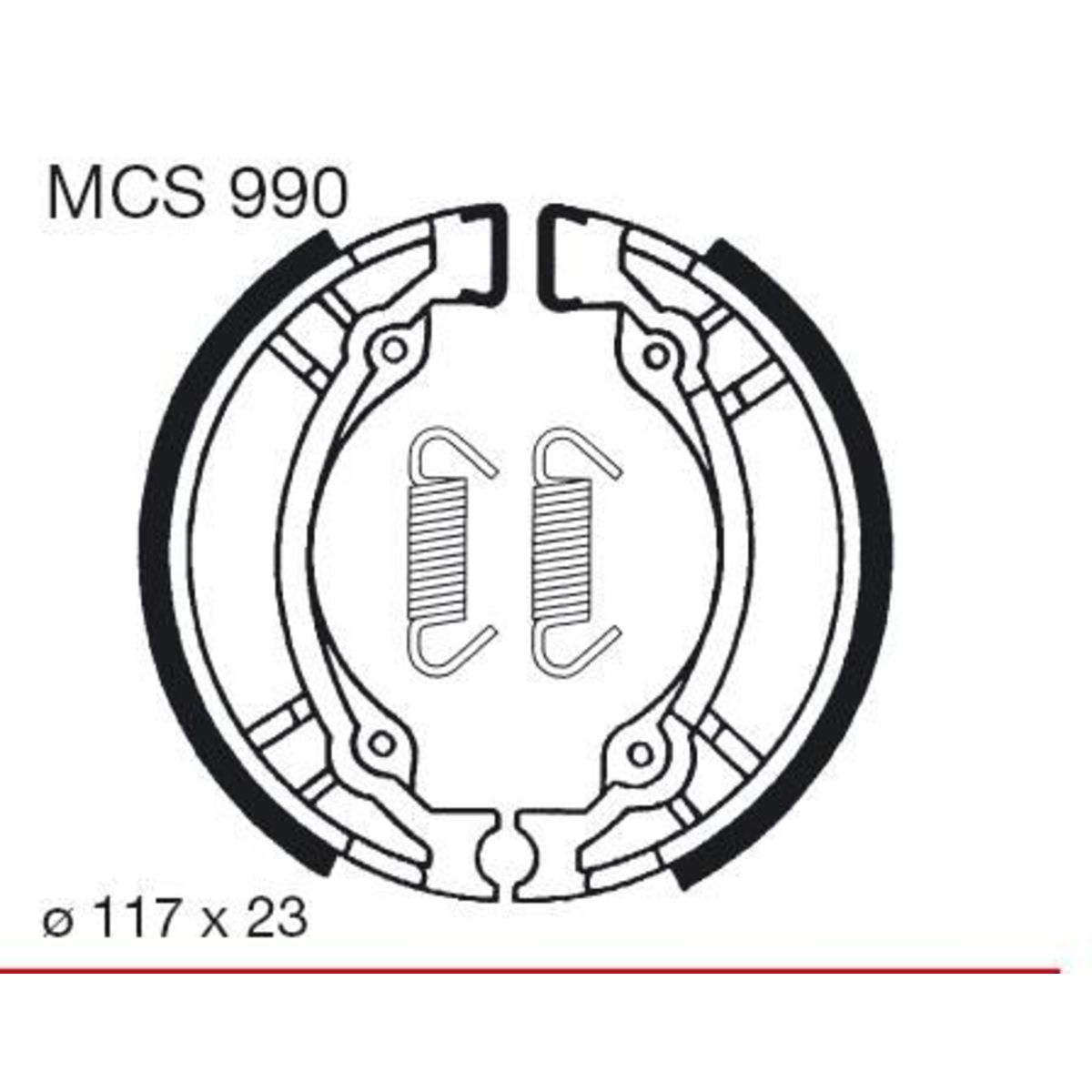 Trw Jeu De Mâchoires De Frein Mcs990