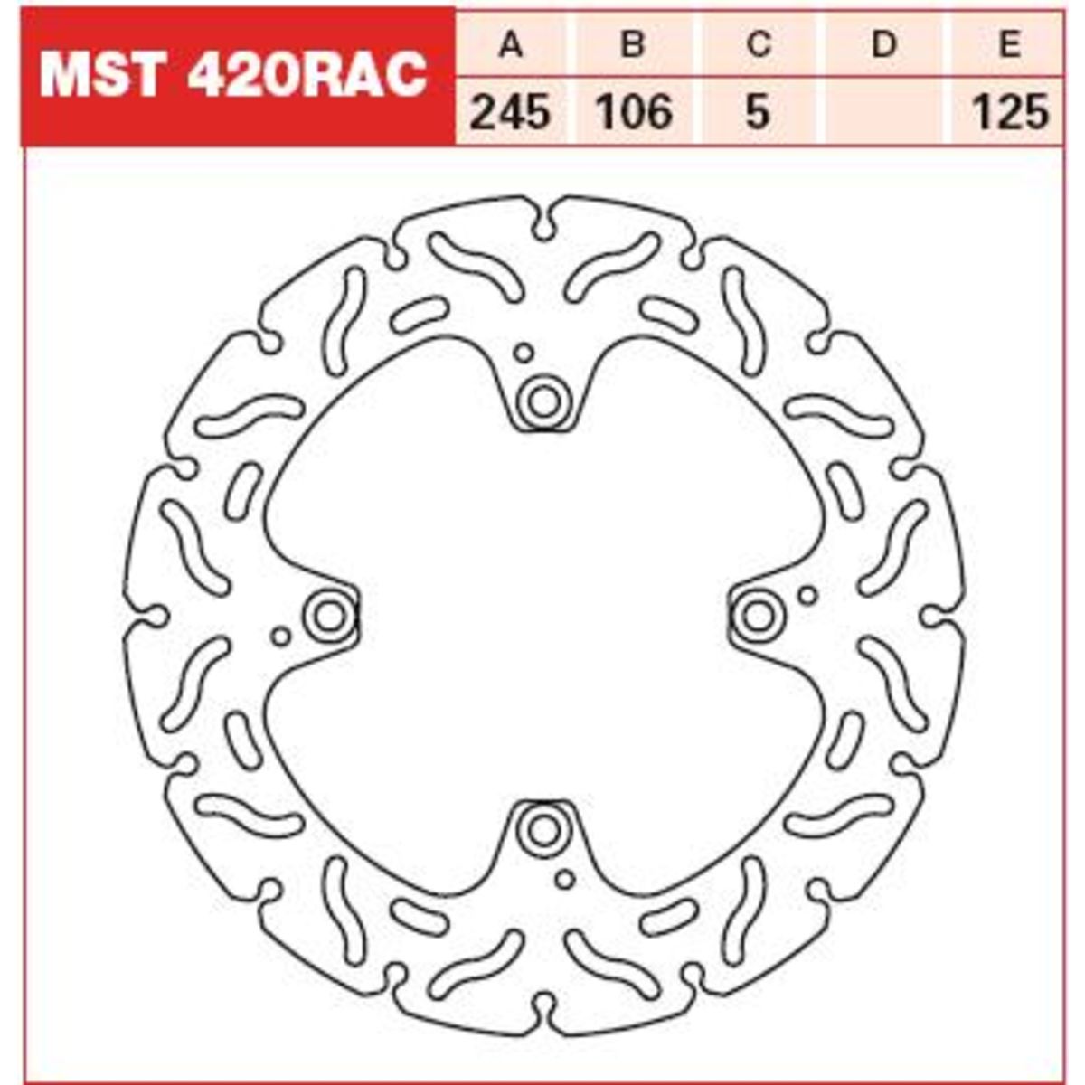 Disque de frein TRW MST420RAC, 1 pièce