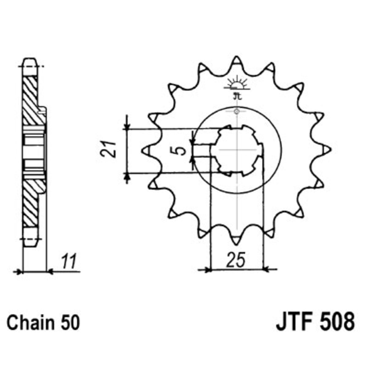 Kettenrad JT JTF508,16