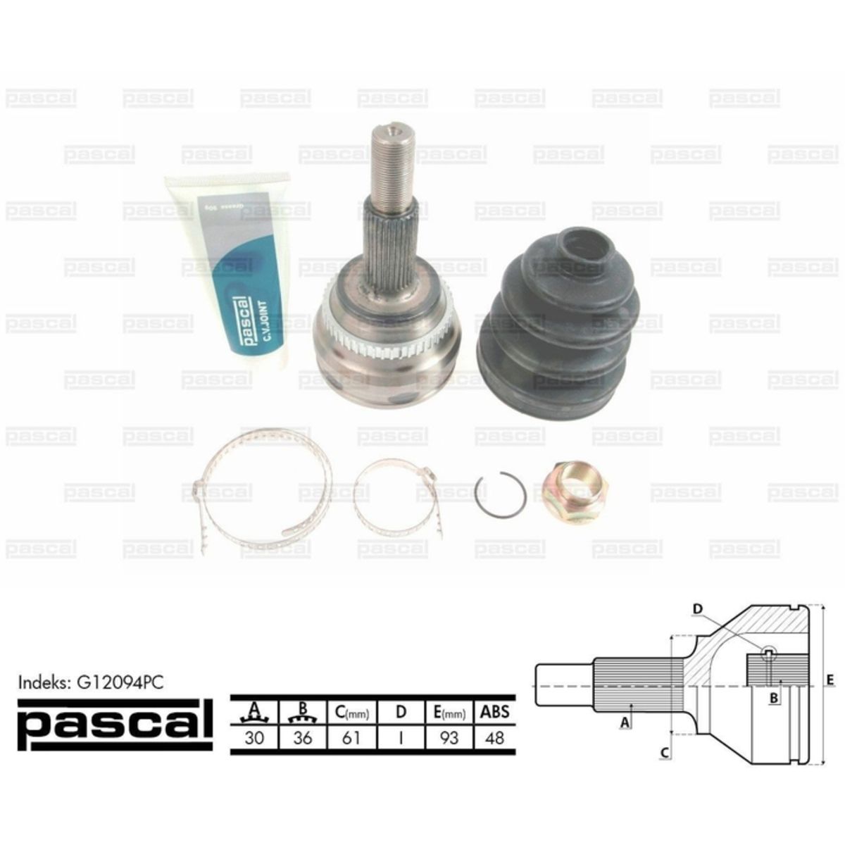 Image of Homokineet reparatie set, aandrijfas