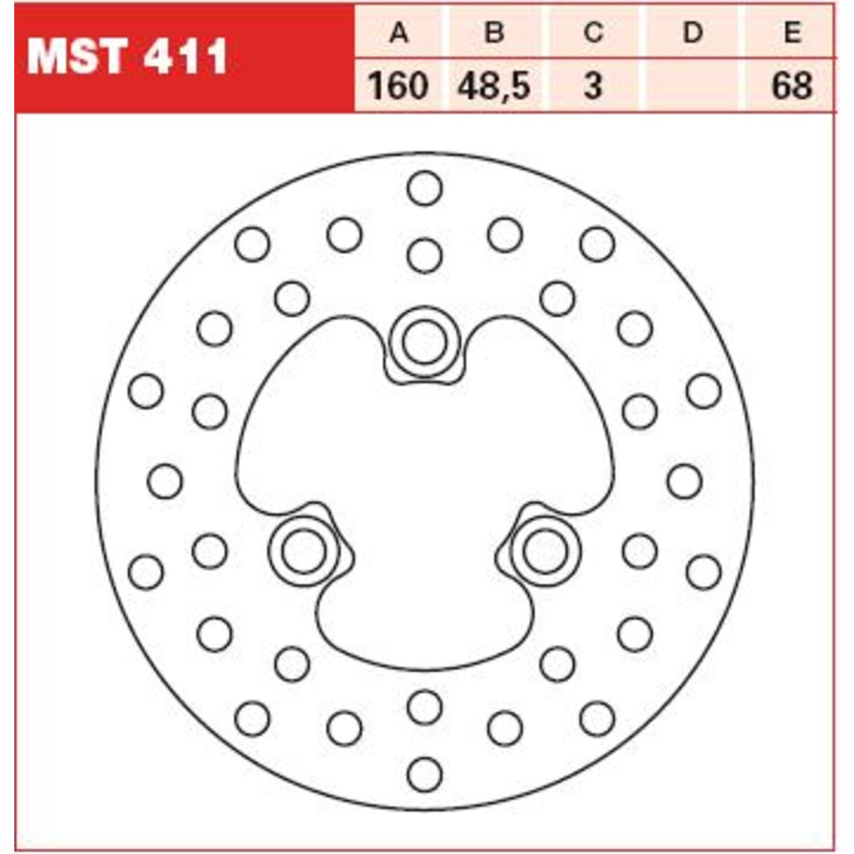 Bremsscheibe TRW MST411, 1 Stück