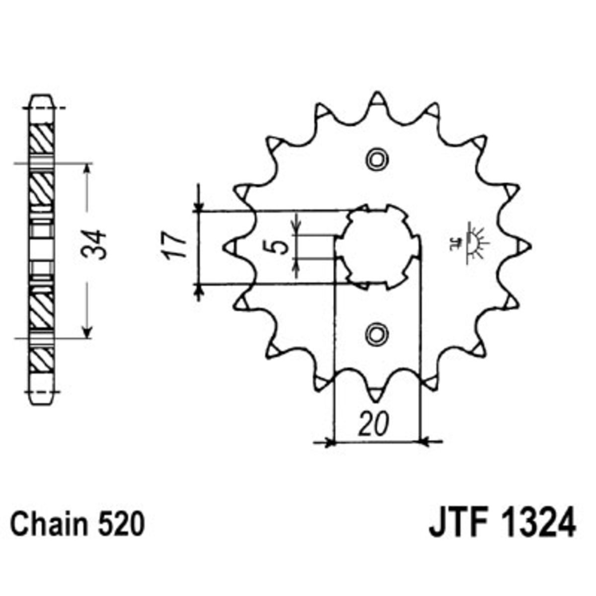 Kettenrad JT JTF1324,14