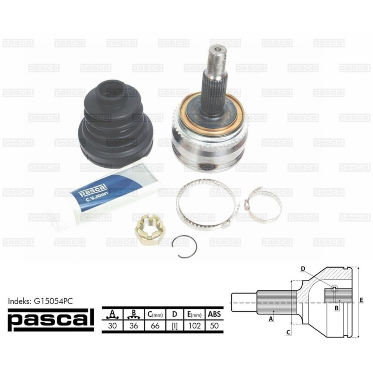 Image of Homokineet reparatie set, aandrijfas  G15054