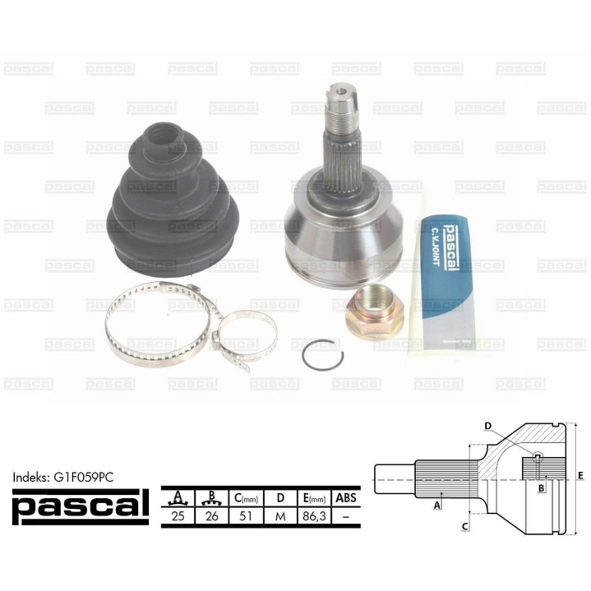Image of Homokineet reparatie set, aandrijfas