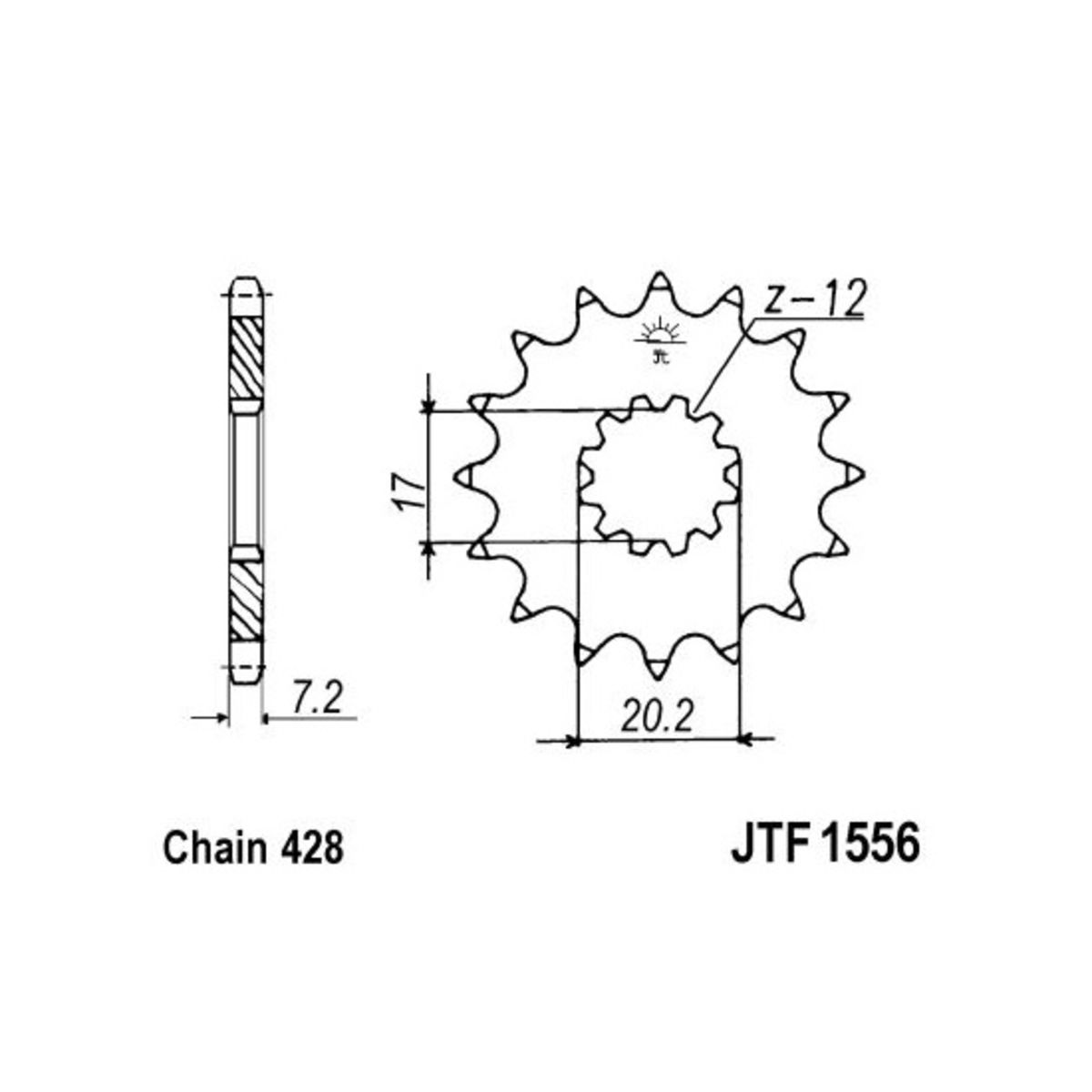 Kettenrad JT JTF1556,13