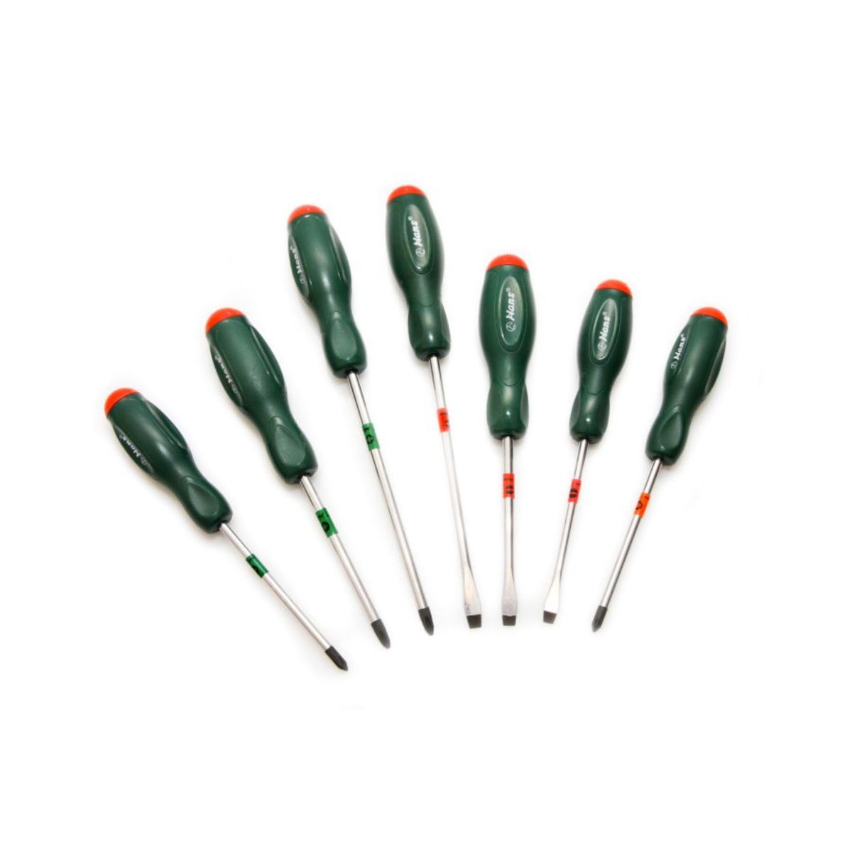 Image of Sleuf+Kruissleuf Schroevendrehersatz  7Stk PH2x100 PH2x150 PZ1x100