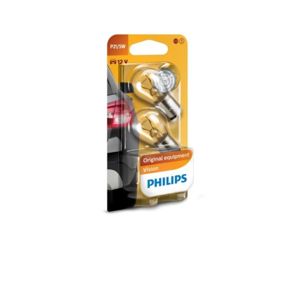 Ampoule secondaire PHILIPS P21/5W Premium 12V/5/21W, 2 pièce