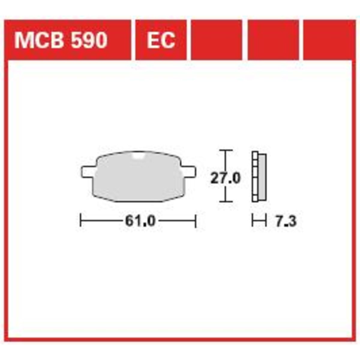 Bremsbelagsatz TRW MCB590EC