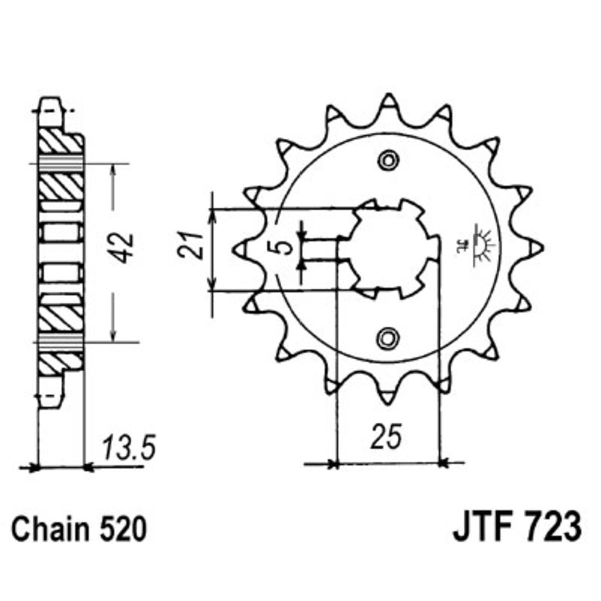 Kettenrad JT JTF723,14