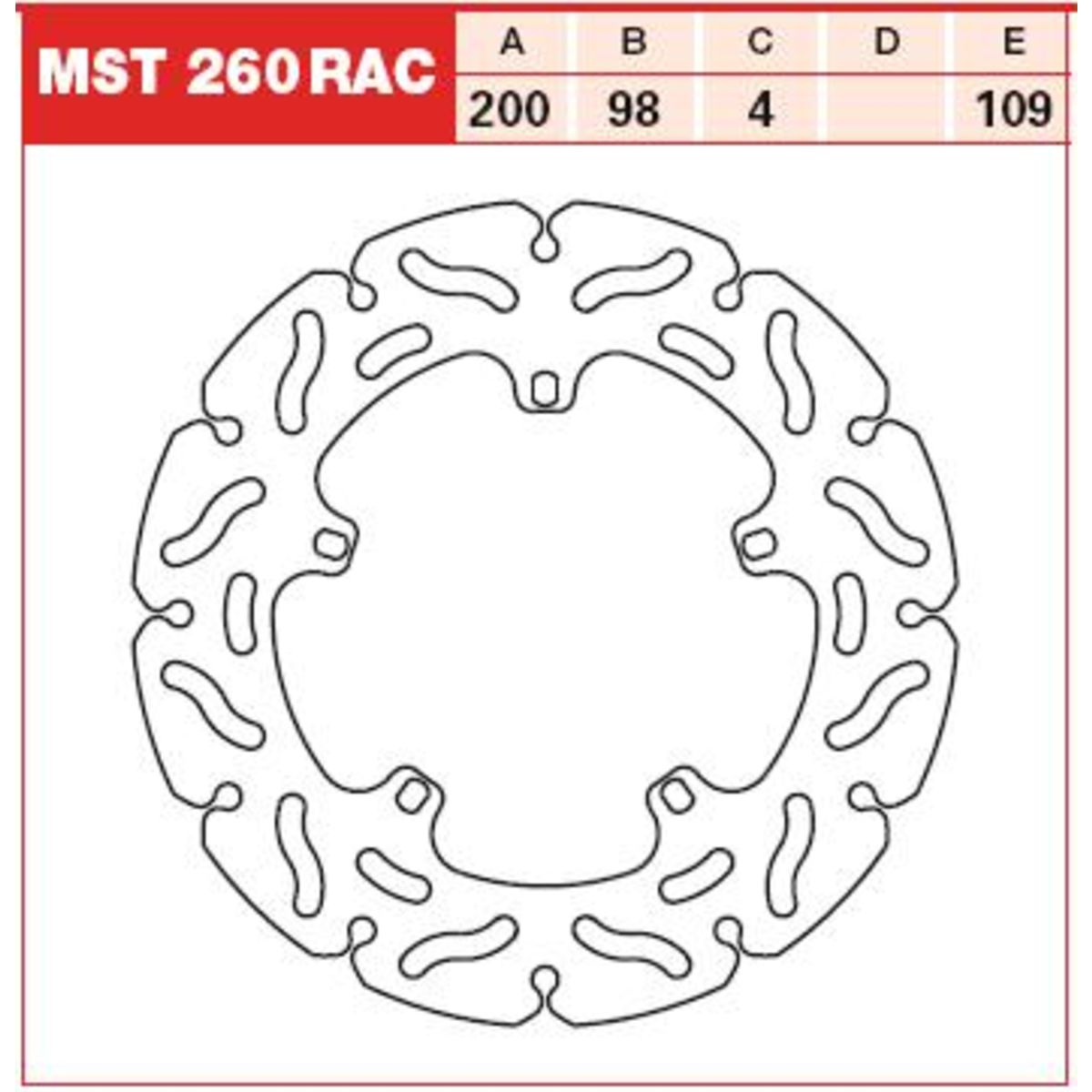 Bremsscheibe TRW MST260RAC, 1 Stück