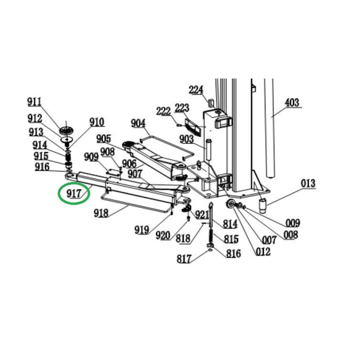 Image of Korte arm (basis) lift  ZL614004010