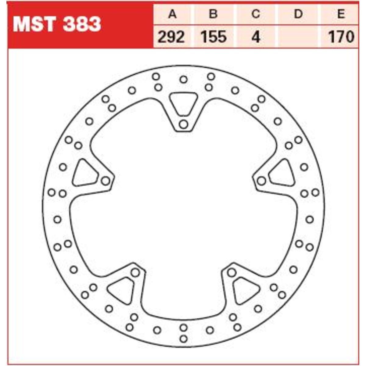 Disco freno TRW MST383, 1 Pezzo