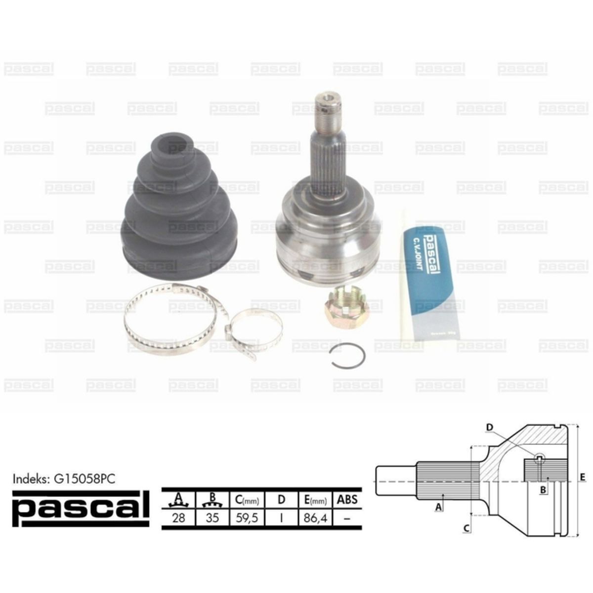 Image of Homokineet reparatie set, aandrijfas