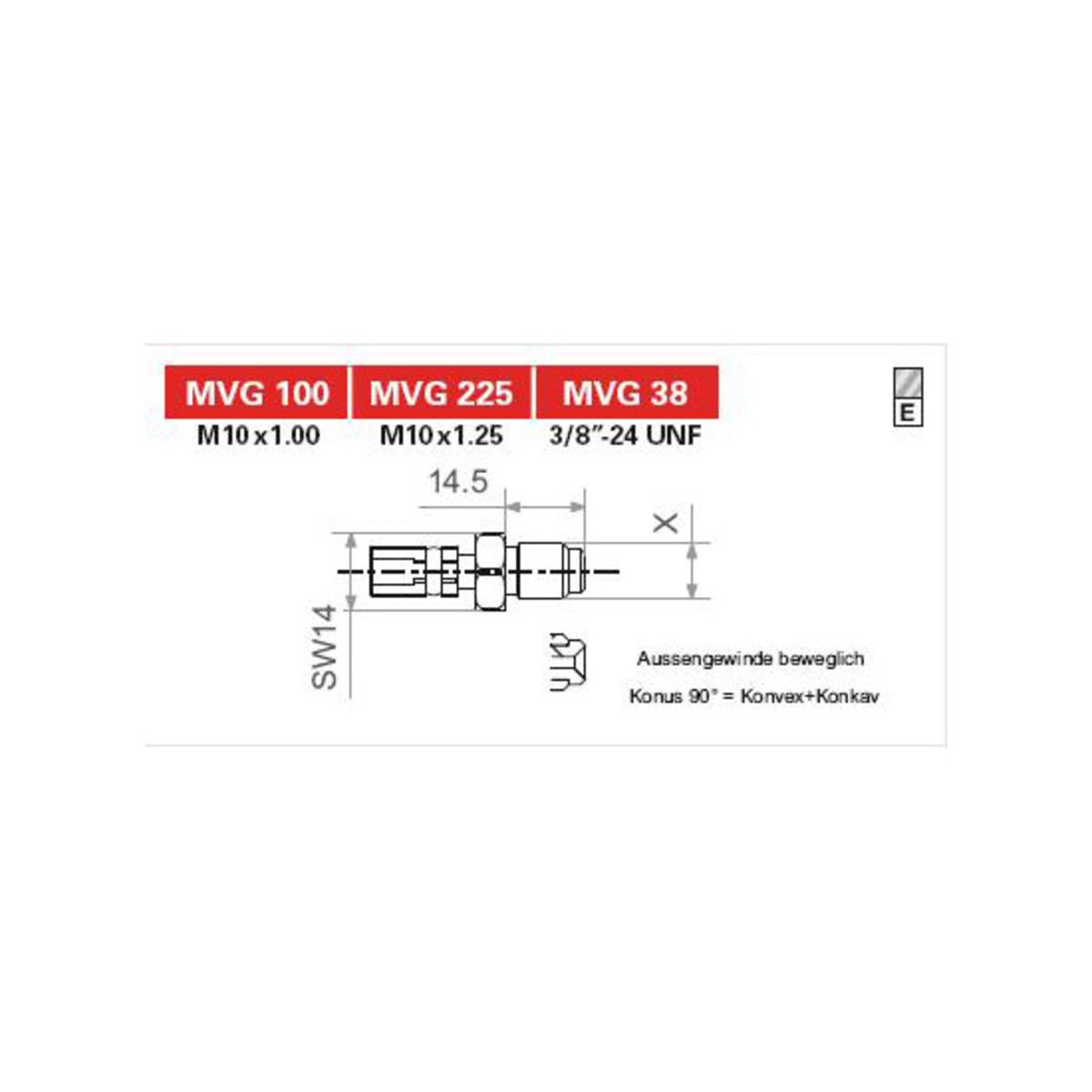 Bremsschlauchende TRW MVG38E